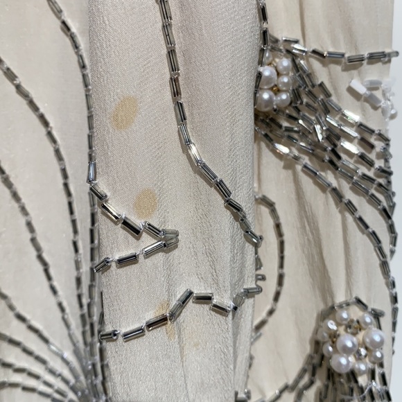 100%Pure Silk Argenti Notte Beaded Blouse M - Picture 8 of 9